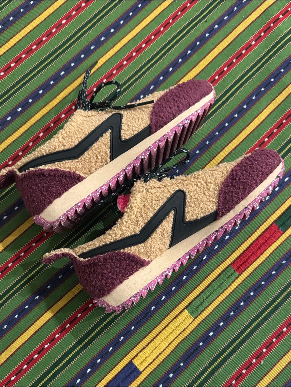 rag & bone Retro Runner Shearling Sneakers Camel Size 8 (EU 38) - Picture 9 of 16